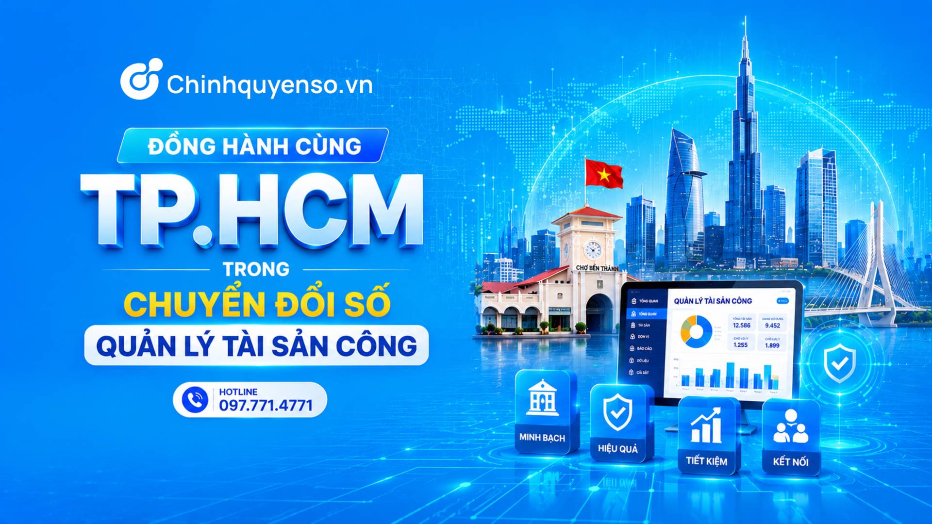 Chinhquyenso.vn phối hợp Trung tâm Chuyển đổi số TP.HCM triển khai phần mềm quản lý tài sản cho 168 xã phường