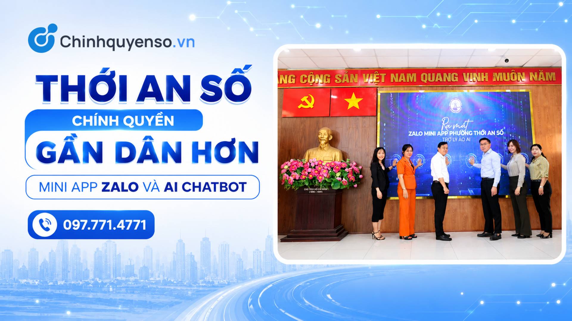 Chuyển đổi số Phường Thới An: Ứng dụng Mini App & Chatbot AI