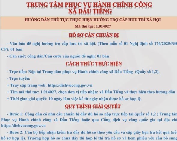 Trung tâm phục vụ Hành chính công xã Dầu Tiếng hướng dẫn một số thủ tục hành chính trong lĩnh vực Văn hóa - Xã hội.