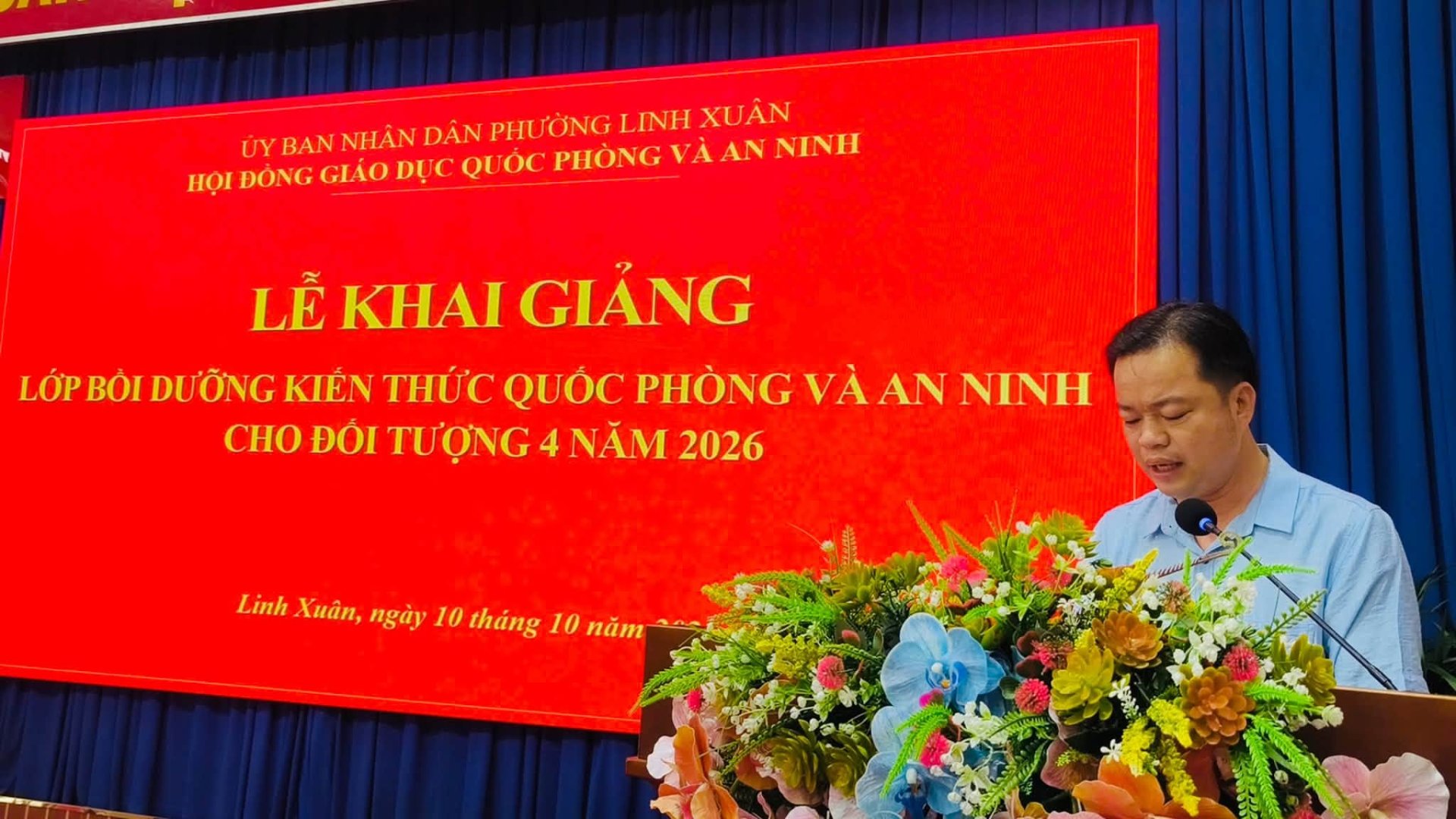 KHAI GIẢNG LỚP BỒI DƯỠNG KIẾN THỨC QUỐC PHÒNG VÀ AN NINH CHO ĐỐI TƯỢNG 4 NĂM 2026