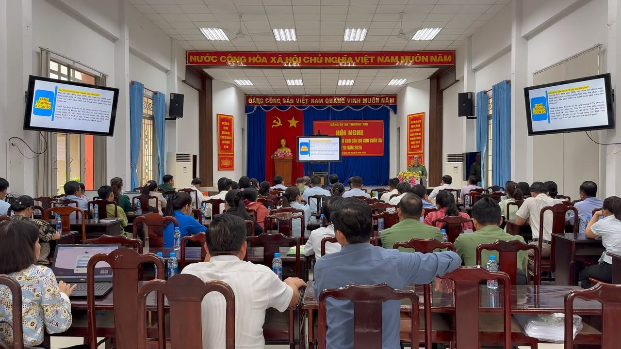 ĐẢNG ỦY XÃ THƯỜNG TÂN TỔ CHỨC HỘI NGHỊ THÔNG TIN THỜI SỰ QUÝ III NĂM 2026...